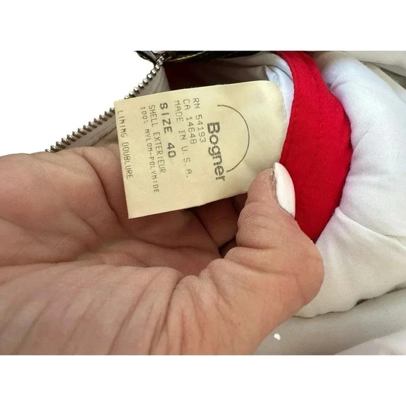Bogner USA-Made Ski Suit Size 40 red black white snow stars - Picture 10 of 11